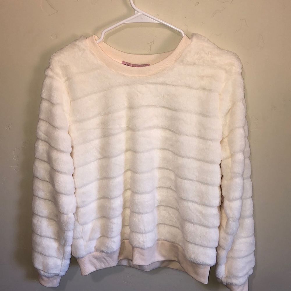 Macy’s Ivory Plush Pullover